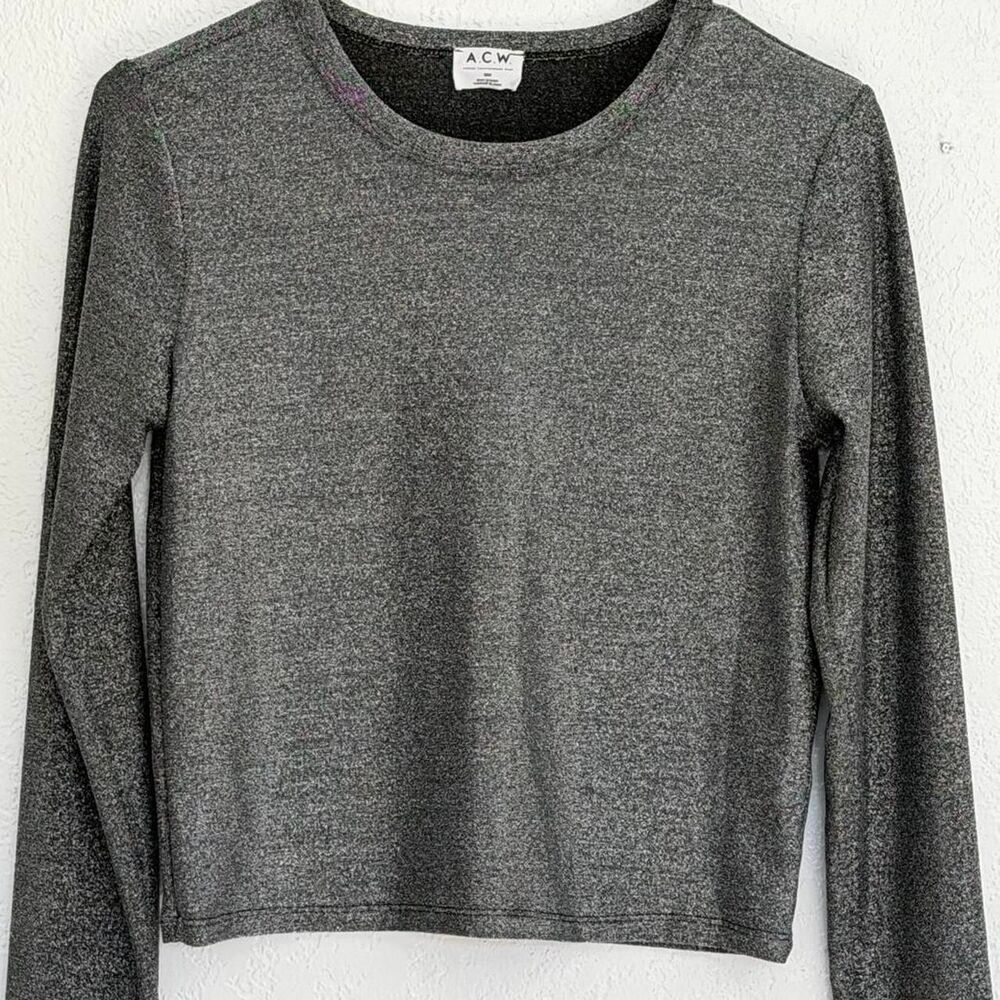 A.C.W. grey long sleeve top Size M